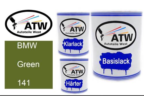 BMW, Green, 141: 1L Lackdose + 1L Klarlack + 500ml Härter - Set, von ATW Autoteile West.