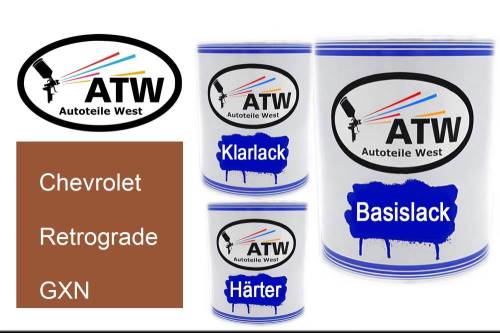 Chevrolet, Retrograde, GXN: 1L Lackdose + 1L Klarlack + 500ml Härter - Set, von ATW Autoteile West.