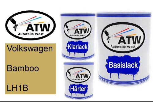 Volkswagen, Bamboo, LH1B: 1L Lackdose + 1L Klarlack + 500ml Härter - Set, von ATW Autoteile West.