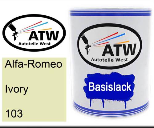 Alfa-Romeo, Ivory, 103: 1L Lackdose, von ATW Autoteile West.