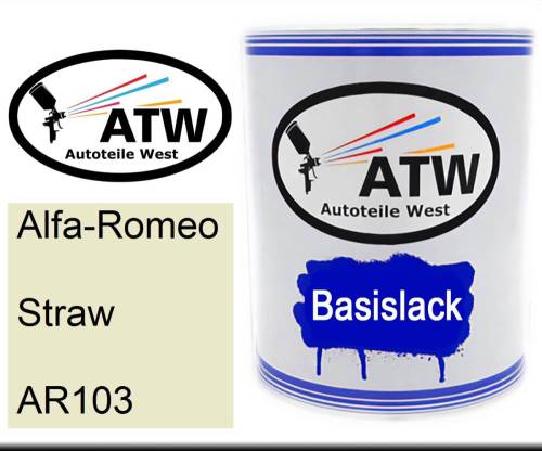 Alfa-Romeo, Straw, AR103: 1L Lackdose, von ATW Autoteile West.