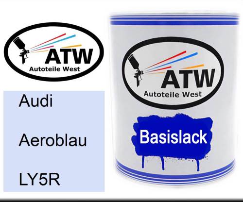 Audi, Aeroblau, LY5R: 1L Lackdose, von ATW Autoteile West.