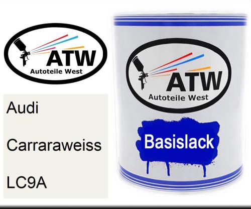 Audi, Carraraweiss, LC9A: 1L Lackdose, von ATW Autoteile West.