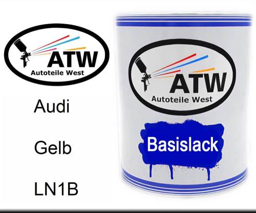 Audi, Gelb, LN1B: 1L Lackdose, von ATW Autoteile West.