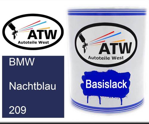 BMW, Nachtblau, 209: 1L Lackdose, von ATW Autoteile West.