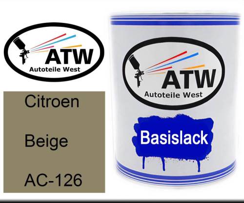 Citroen, Beige, AC-126: 1L Lackdose, von ATW Autoteile West.