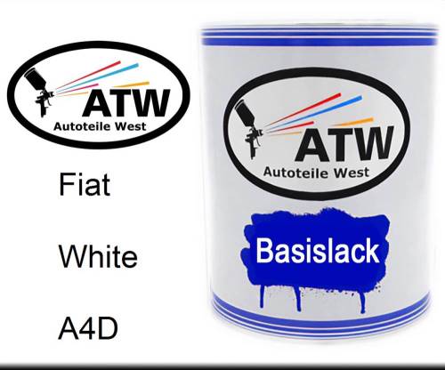 Fiat, White, A4D: 1L Lackdose, von ATW Autoteile West.