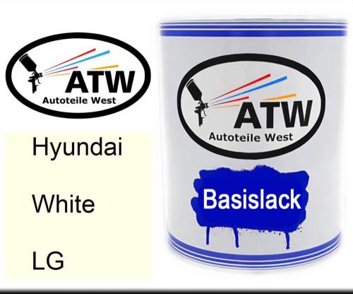 Hyundai, White, LG: 1L Lackdose, von ATW Autoteile West.