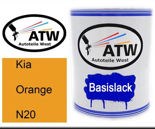 Kia, Orange, N20: 1L Lackdose, von ATW Autoteile West.