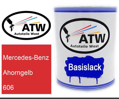 Mercedes-Benz, Ahorngelb, 606: 1L Lackdose, von ATW Autoteile West.