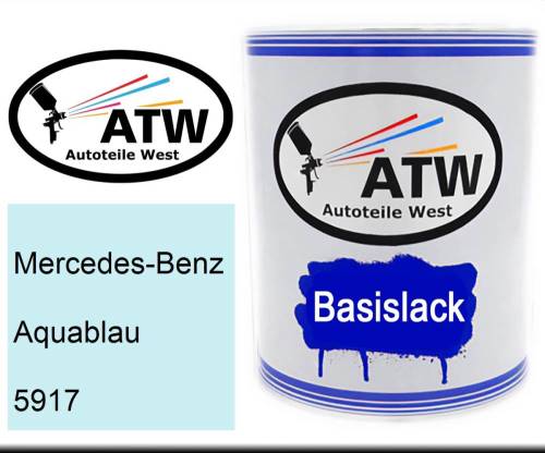 Mercedes-Benz, Aquablau, 5917: 1L Lackdose, von ATW Autoteile West.