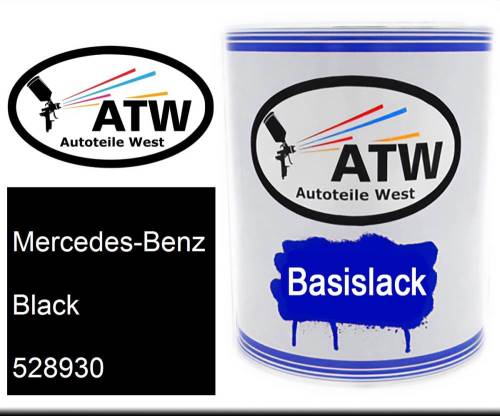 Mercedes-Benz, Black, 528930: 1L Lackdose, von ATW Autoteile West.