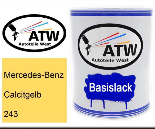 Mercedes-Benz, Calcitgelb, 243: 1L Lackdose, von ATW Autoteile West.