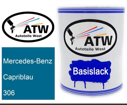 Mercedes-Benz, Capriblau, 306: 1L Lackdose, von ATW Autoteile West.