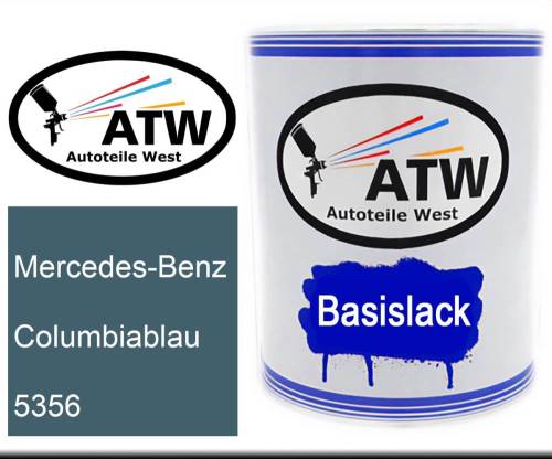 Mercedes-Benz, Columbiablau, 5356: 1L Lackdose, von ATW Autoteile West.