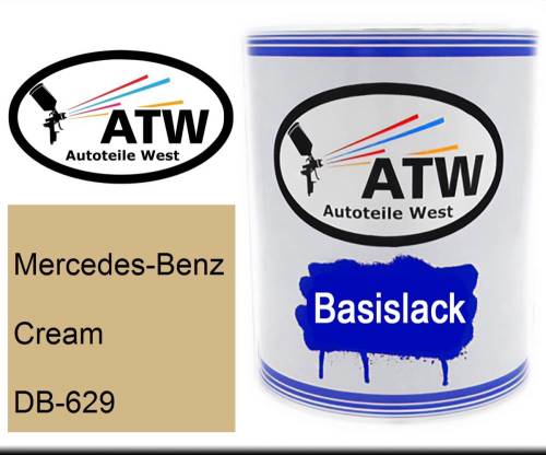 Mercedes-Benz, Cream, DB-629: 1L Lackdose, von ATW Autoteile West.