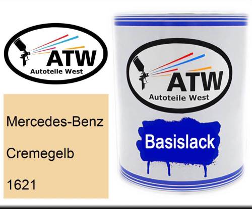 Mercedes-Benz, Cremegelb, 1621: 1L Lackdose, von ATW Autoteile West.