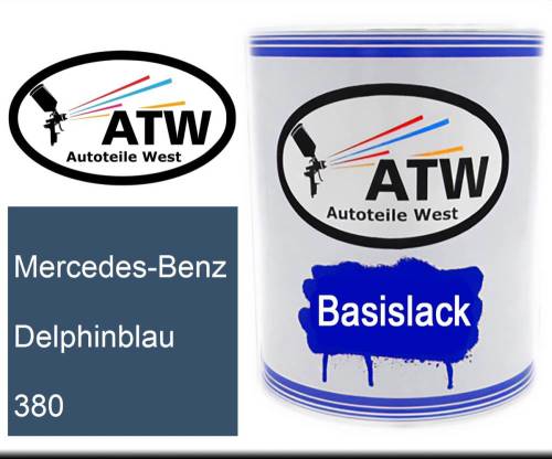 Mercedes-Benz, Delphinblau, 380: 1L Lackdose, von ATW Autoteile West.