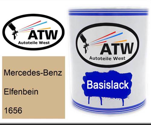 Mercedes-Benz, Elfenbein, 1656: 1L Lackdose, von ATW Autoteile West.