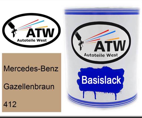 Mercedes-Benz, Gazellenbraun, 412: 1L Lackdose, von ATW Autoteile West.