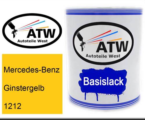 Mercedes-Benz, Ginstergelb, 1212: 1L Lackdose, von ATW Autoteile West.