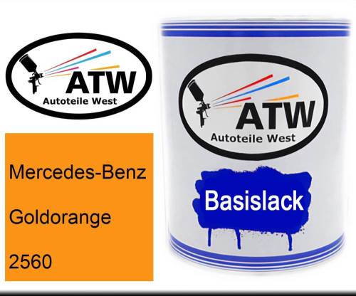 Mercedes-Benz, Goldorange, 2560: 1L Lackdose, von ATW Autoteile West.