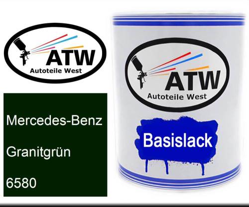 Mercedes-Benz, Granitgrün, 6580: 1L Lackdose, von ATW Autoteile West.