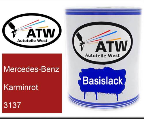 Mercedes-Benz, Karminrot, 3137: 1L Lackdose, von ATW Autoteile West.