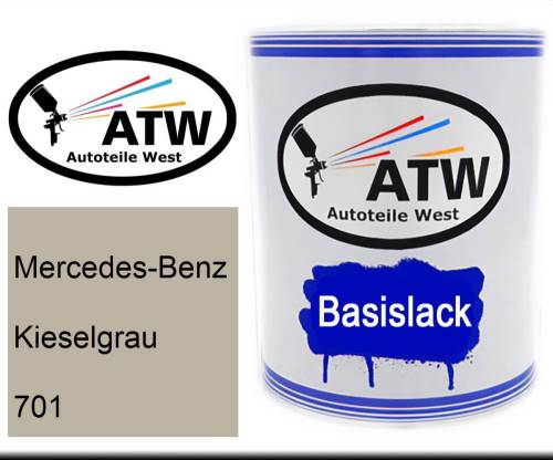 Mercedes-Benz, Kieselgrau, 701: 1L Lackdose, von ATW Autoteile West.