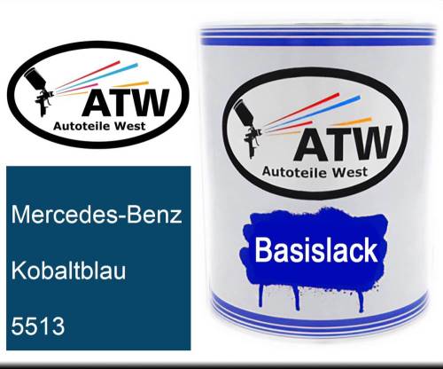 Mercedes-Benz, Kobaltblau, 5513: 1L Lackdose, von ATW Autoteile West.