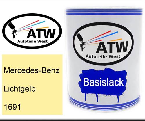 Mercedes-Benz, Lichtgelb, 1691: 1L Lackdose, von ATW Autoteile West.