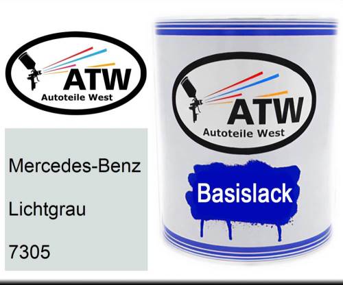 Mercedes-Benz, Lichtgrau, 7305: 1L Lackdose, von ATW Autoteile West.