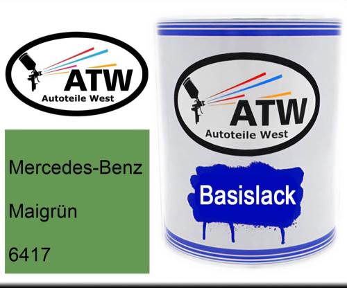 Mercedes-Benz, Maigrün, 6417: 1L Lackdose, von ATW Autoteile West.