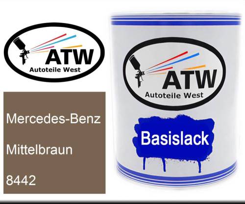 Mercedes-Benz, Mittelbraun, 8442: 1L Lackdose, von ATW Autoteile West.