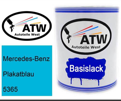 Mercedes-Benz, Plakatblau, 5365: 1L Lackdose, von ATW Autoteile West.