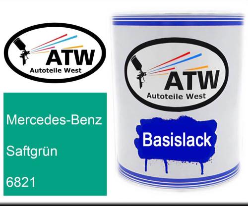 Mercedes-Benz, Saftgrün, 6821: 1L Lackdose, von ATW Autoteile West.