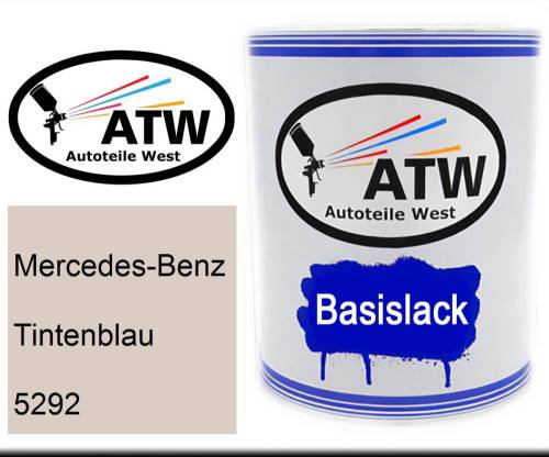 Mercedes-Benz, Tintenblau, 5292: 1L Lackdose, von ATW Autoteile West.