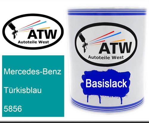 Mercedes-Benz, Türkisblau, 5856: 1L Lackdose, von ATW Autoteile West.