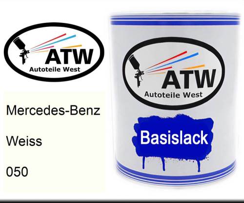 Mercedes-Benz, Weiss, 050: 1L Lackdose, von ATW Autoteile West.