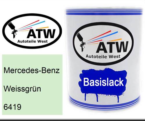 Mercedes-Benz, Weissgrün, 6419: 1L Lackdose, von ATW Autoteile West.