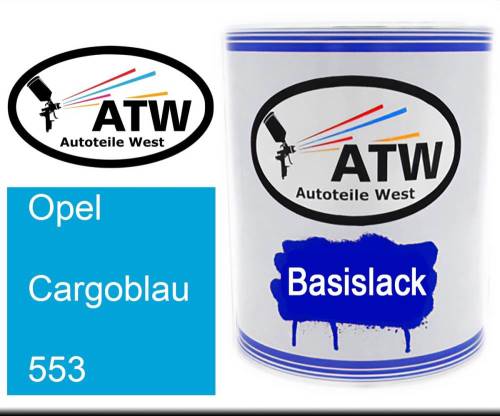 Opel, Cargoblau, 553: 1L Lackdose, von ATW Autoteile West.
