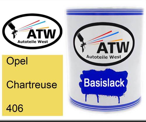 Opel, Chartreuse, 406: 1L Lackdose, von ATW Autoteile West.