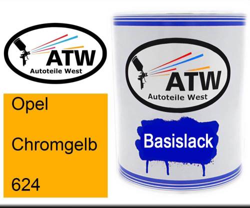 Opel, Chromgelb, 624: 1L Lackdose, von ATW Autoteile West.