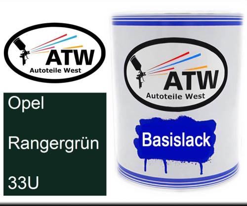 Opel, Rangergrün, 33U: 1L Lackdose, von ATW Autoteile West.