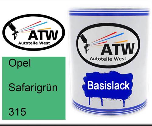 Opel, Safarigrün, 315: 1L Lackdose, von ATW Autoteile West.
