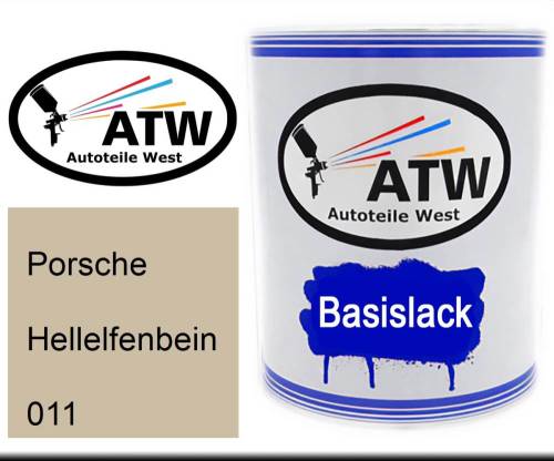 Porsche, Hellelfenbein, 011: 1L Lackdose, von ATW Autoteile West.