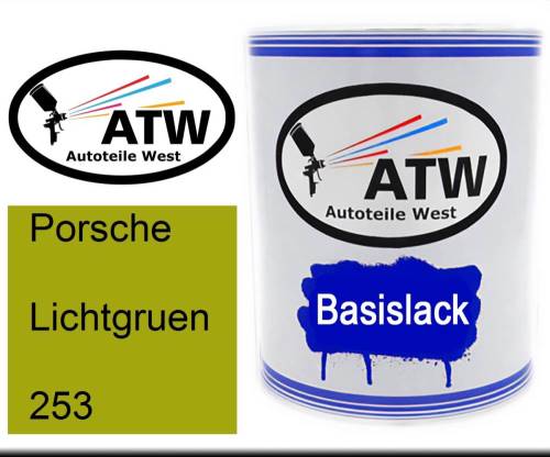 Porsche, Lichtgruen, 253: 1L Lackdose, von ATW Autoteile West.