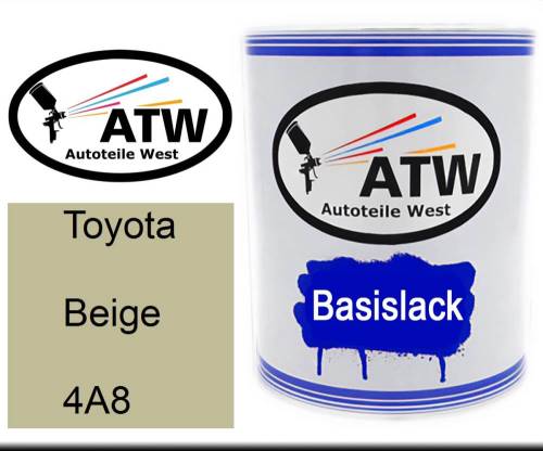 Toyota, Beige, 4A8: 1L Lackdose, von ATW Autoteile West.