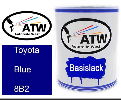 Toyota, Blue, 8B2: 1L Lackdose, von ATW Autoteile West.