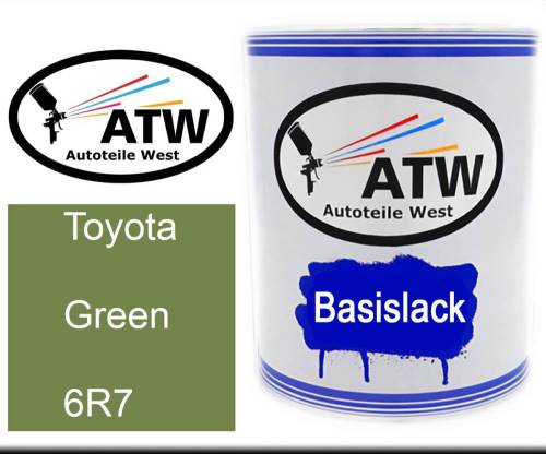 Toyota, Green, 6R7: 1L Lackdose, von ATW Autoteile West.